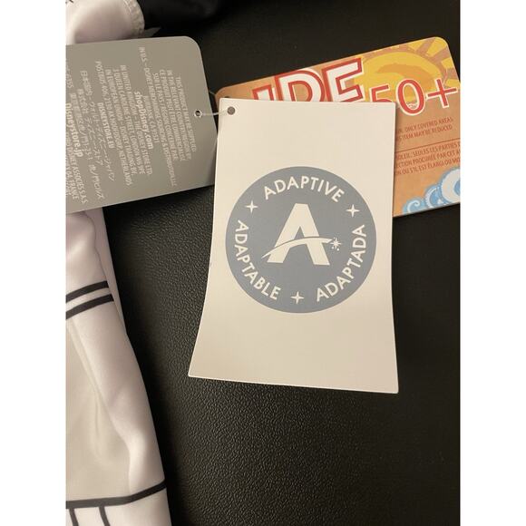 NWT Stormtrooper Swimsuit Star Wars M Disney Rash Guard Adaptive White Black - Picture 6 of 9